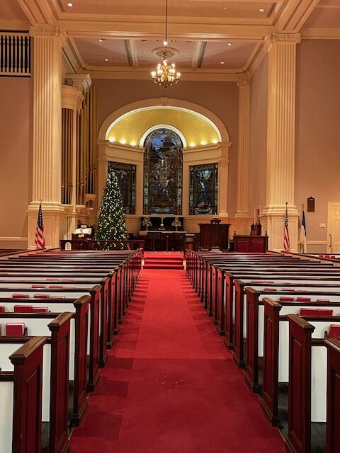 Picture of chapel during christmas at masonic care community